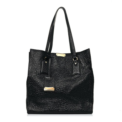 Burberry Signature Grain Medium Woodbury Tote Black 1 of 10