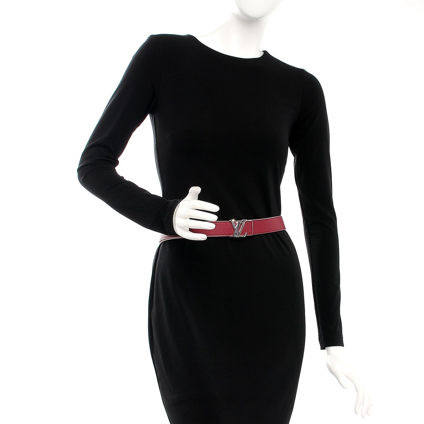 Taurillon Calfskin 30mm LV Initiales Reversible Belt 90 36 Bordeaux