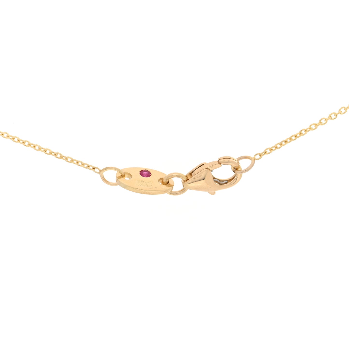 18K Yellow Gold Diamond .23ctw Diamonds By The Inch Five Station Necklace