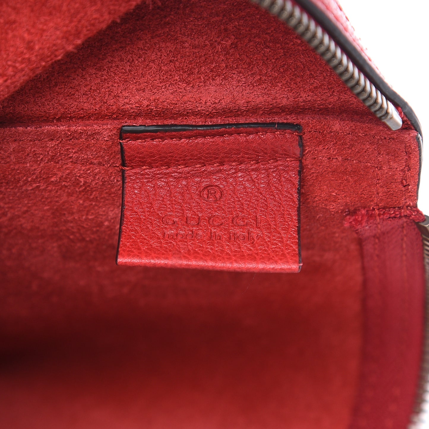Pebbled Calfskin Medium Logo Portfolio Clutch Hibiscus Red