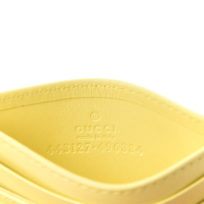 Gucci Calfskin Matelasse GG Marmont Card Holder Banana 5 of 6
