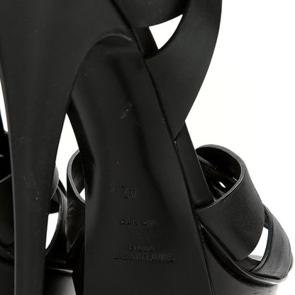 Saint Laurent Calfskin Tribute 105 Platform Sandals 42 Black 7 of 12