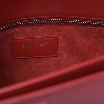 Saint Laurent Smooth Calfskin Medium Classic Monogram Universite Bag Red 7 of 14