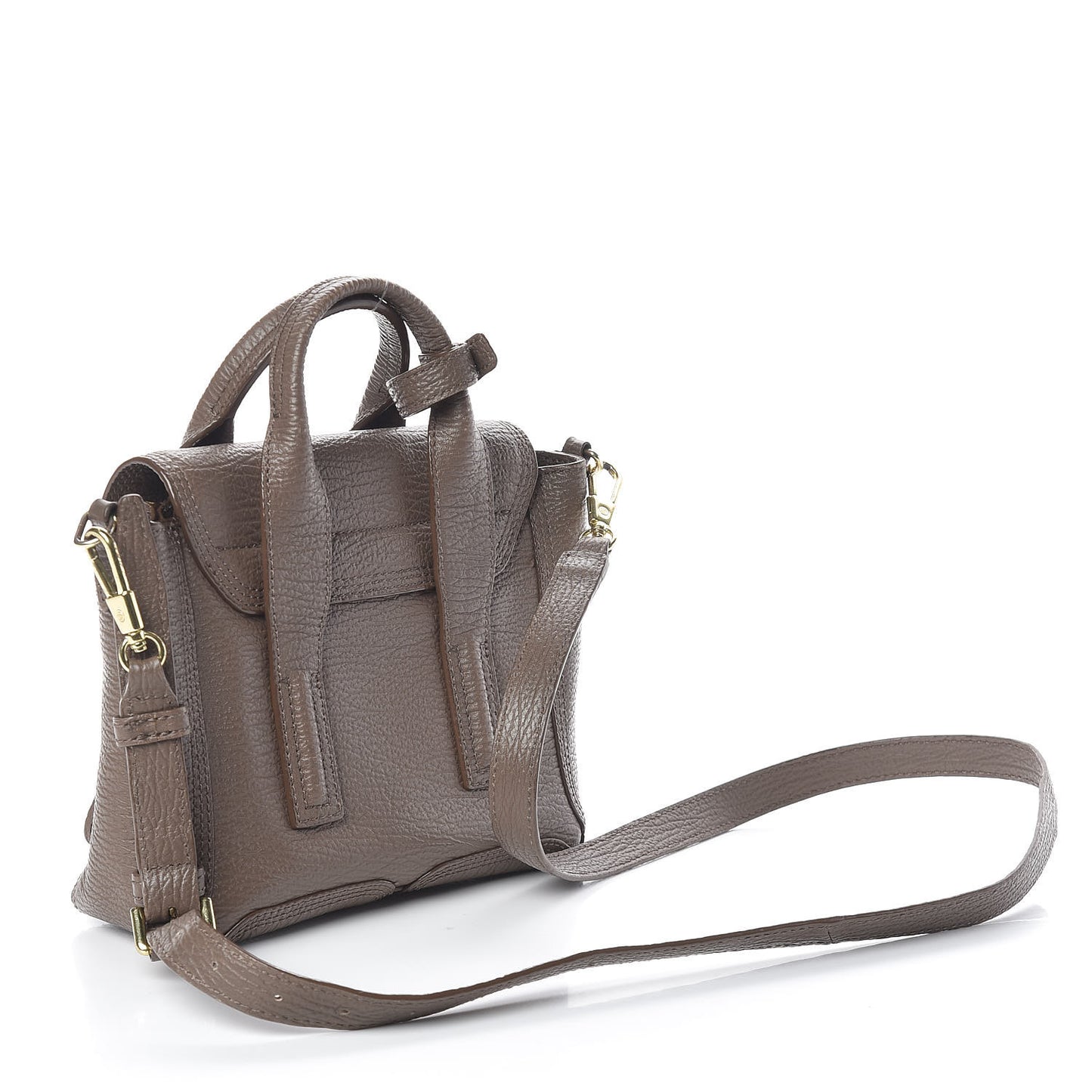 3.1 Textured Calfskin Mini Pashli Satchel Taupe