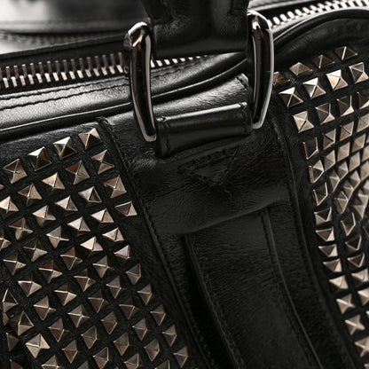 Burberry Prorsum Calfskin Studded Knight Satchel Black 16 of 16