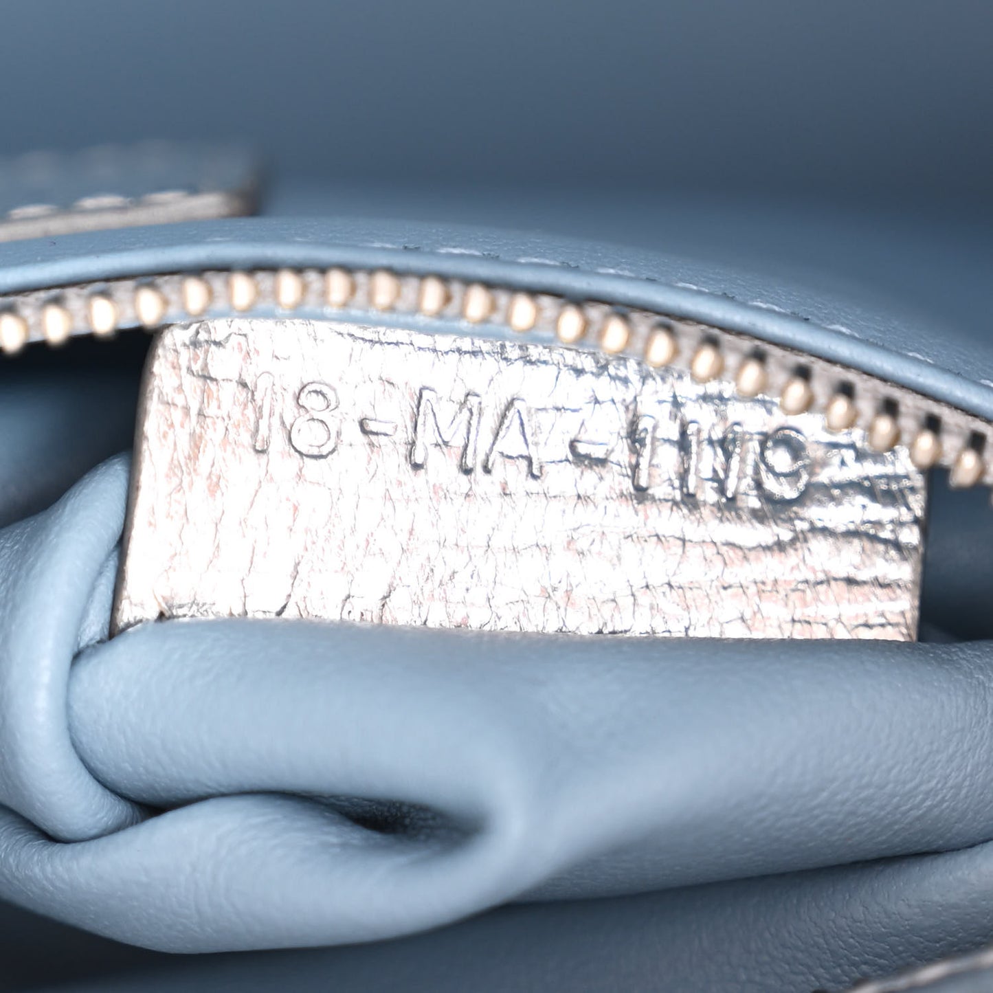 Metallic Grained Calfskin Cannage Small Lucky Badges My Lady Dior Silver