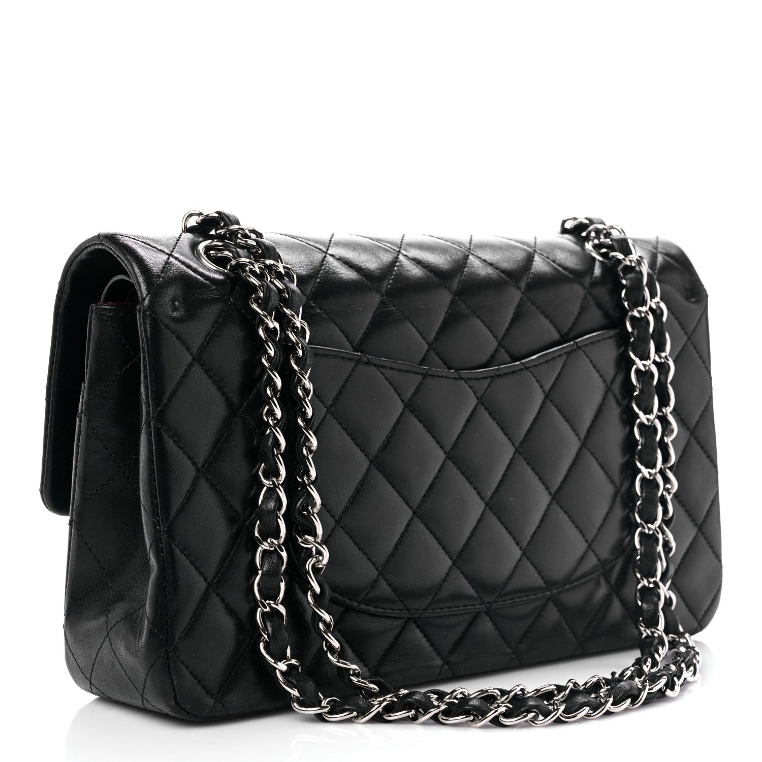 Chanel Lambskin Quilted Medium Double Flap Black 2 of 8