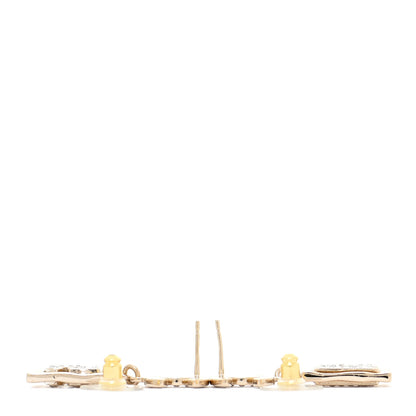Chanel Crystal CC No 5 Drop Earrings Gold 3 of 6