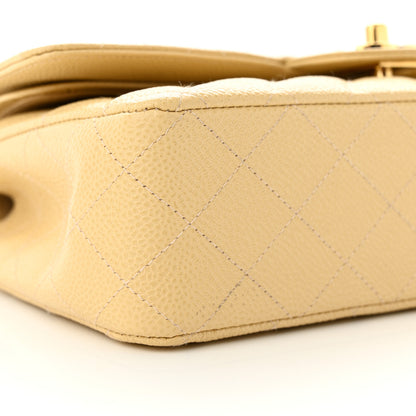 Chanel Caviar Quilted Medium Double Flap Beige 9 of 11