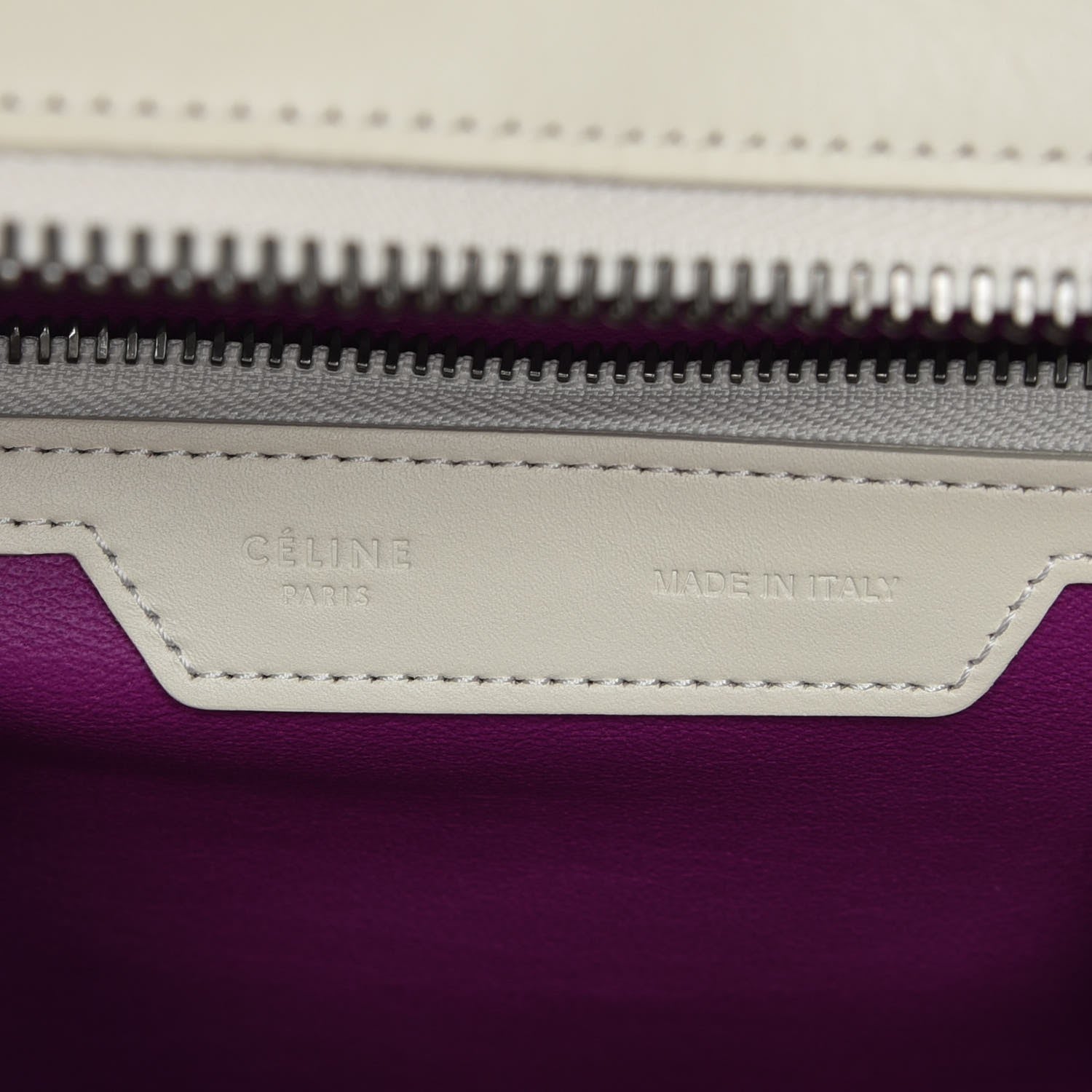 Celine Smooth Calfskin Micro Luggage White Magenta 6 of 7