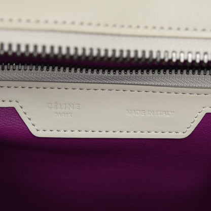 Celine Smooth Calfskin Micro Luggage White Magenta 6 of 7