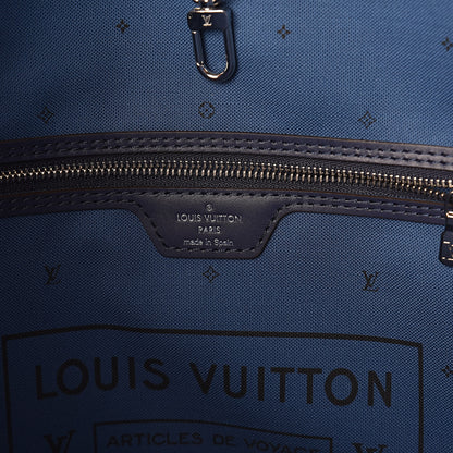 Louis Vuitton Monogram Escale Neverfull MM Blue 6 of 11
