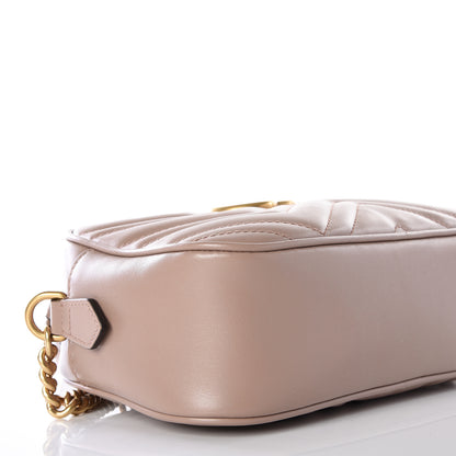 Gucci Calfskin Matelasse Small GG Marmont Chain Shoulder Bag Porcelain Rose 8 of 10