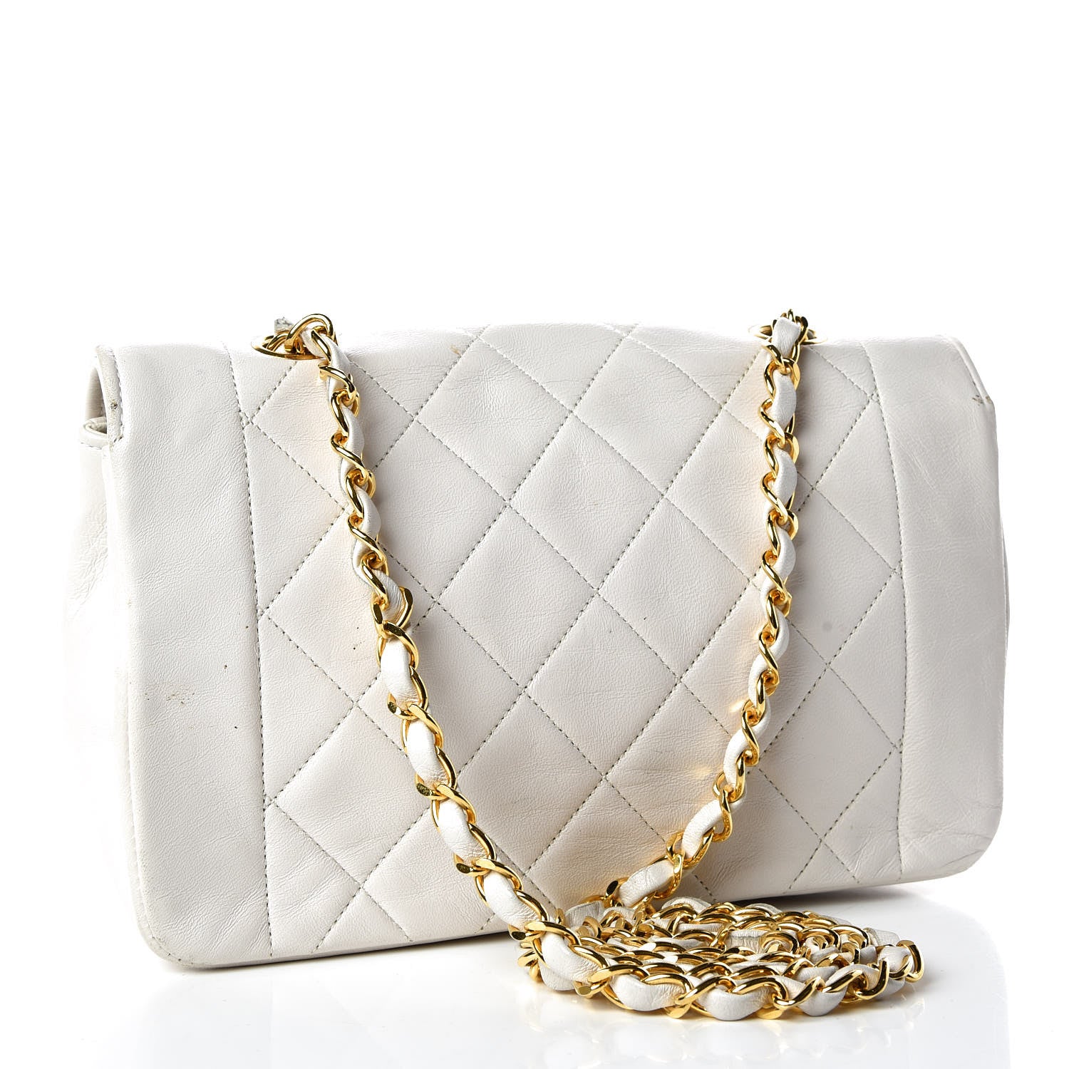 Chanel Lambskin Quilted Small Single Flap White 3 of 22