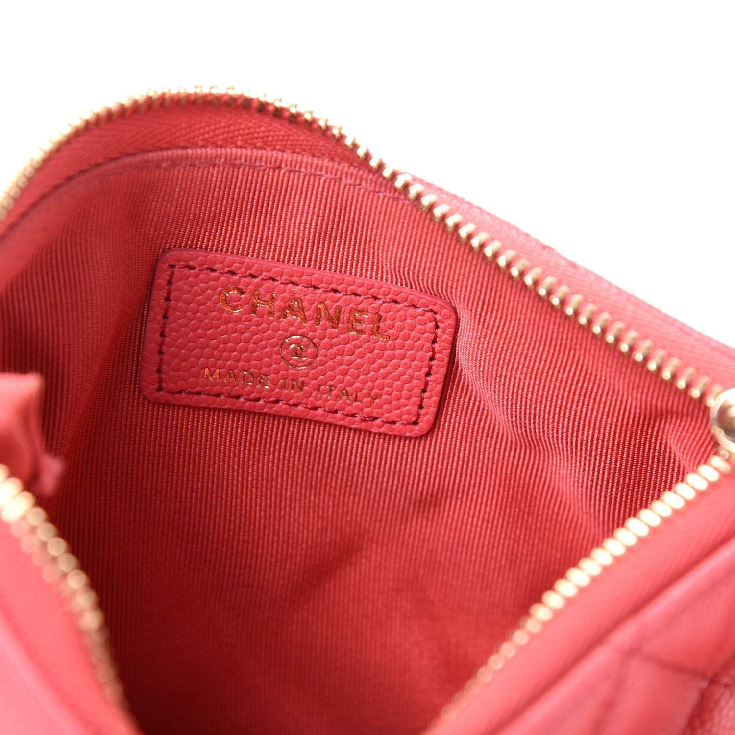 Chanel Caviar Quilted Small Cosmetic Case Dark Pink 6 of 8