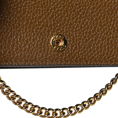 Gucci Grainy Calfskin Zumi Chain Card Case Wallet Friky Taupe 8 of 12