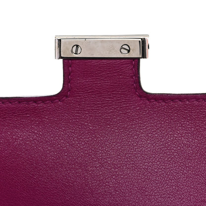 Hermes Shiny Alligator Constance Long Wallet Rose Scheherazade 11 of 24