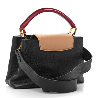 Louis Vuitton Taurillon Capucines MM Black Arizona Beige Ruby Red 3 of 7