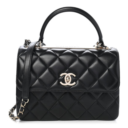 Chanel Lambskin Quilted Small Trendy CC Dual Handle Flap Bag Black 1 of 10