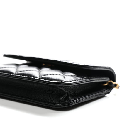 Chanel Lambskin Quilted Pearl Crush Flap With Chain Black 11 of 11