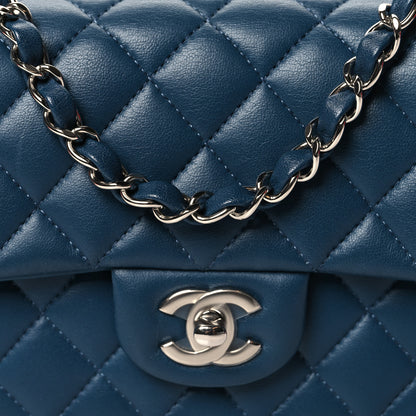 Chanel Lambskin Quilted Mini Rectangular Flap Blue 8 of 10