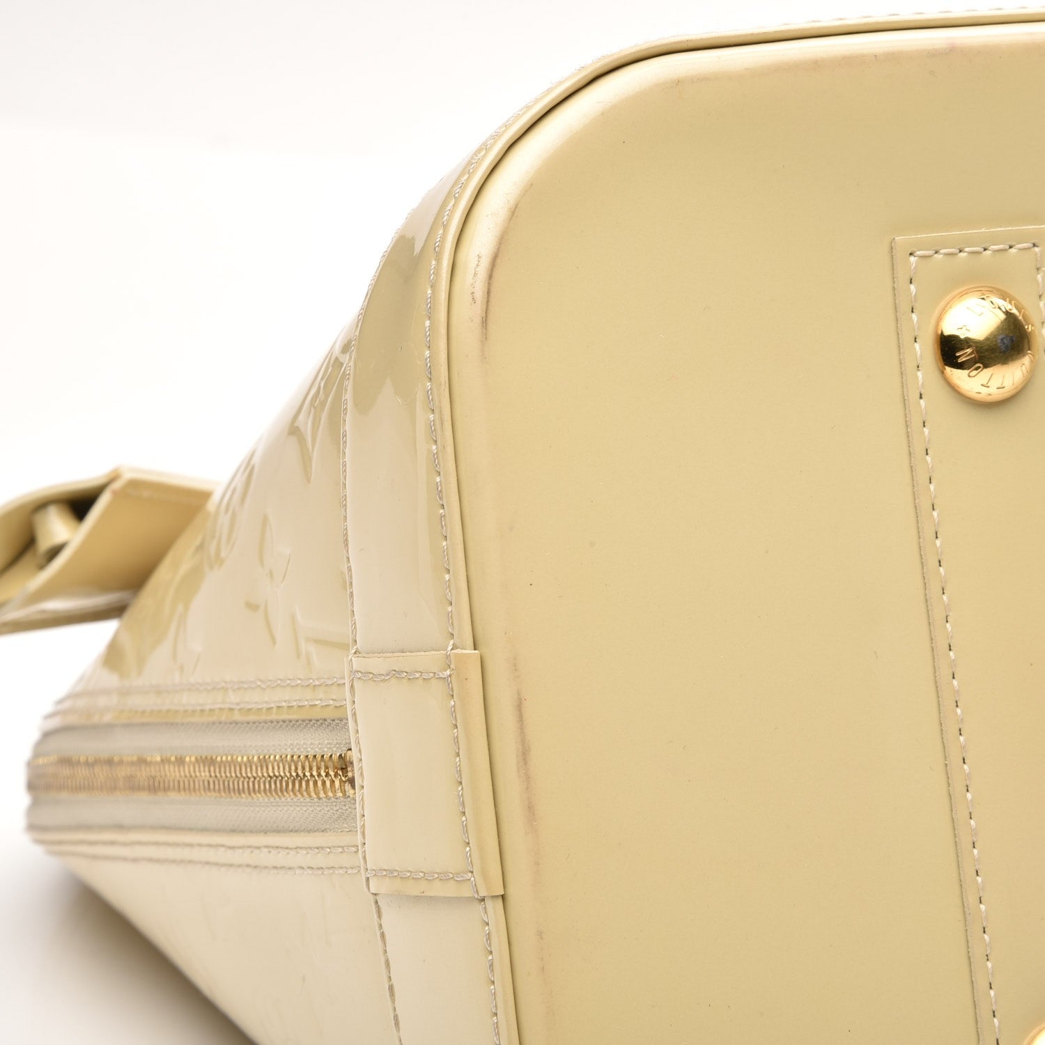 Louis Vuitton Vernis Alma GM Blanc Corail 7 of 13