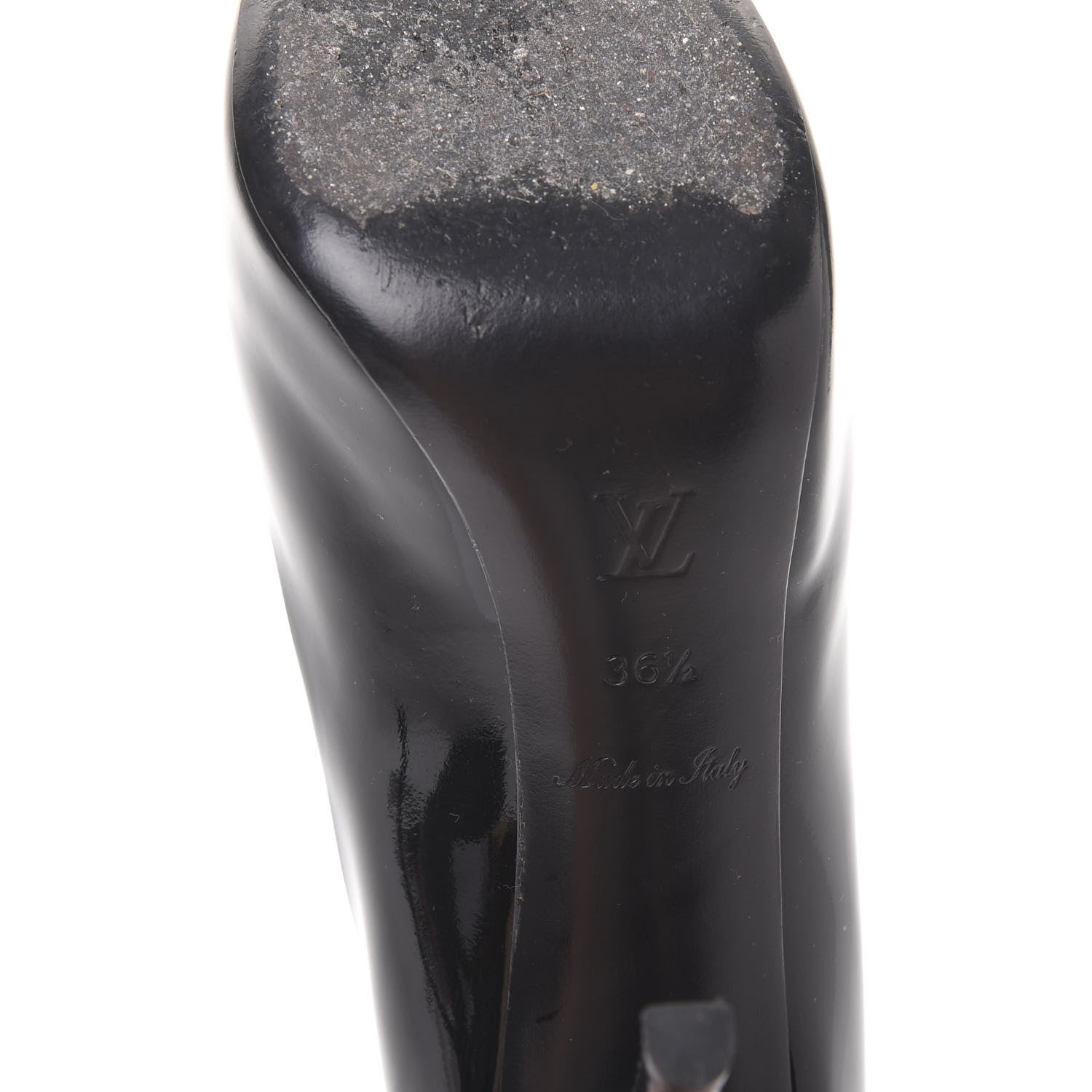 Louis Vuitton Patent Oh Really Peep Toe Pumps 36.5 Black 5 of 9