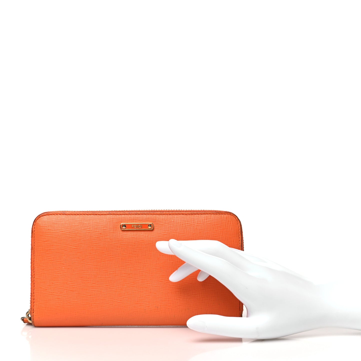 Vitello Elite Zip Around Wallet Arancio