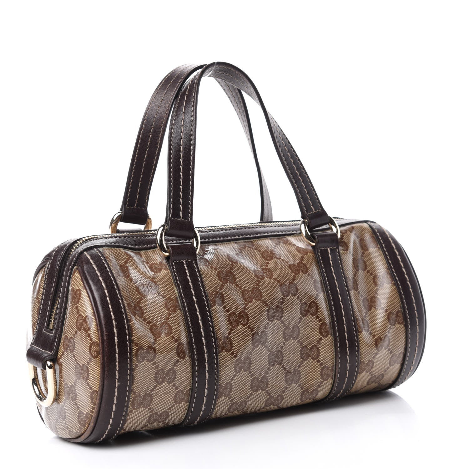 Gucci Crystal Monogram Duchessa Small Boston Bag Brown 3 of 16