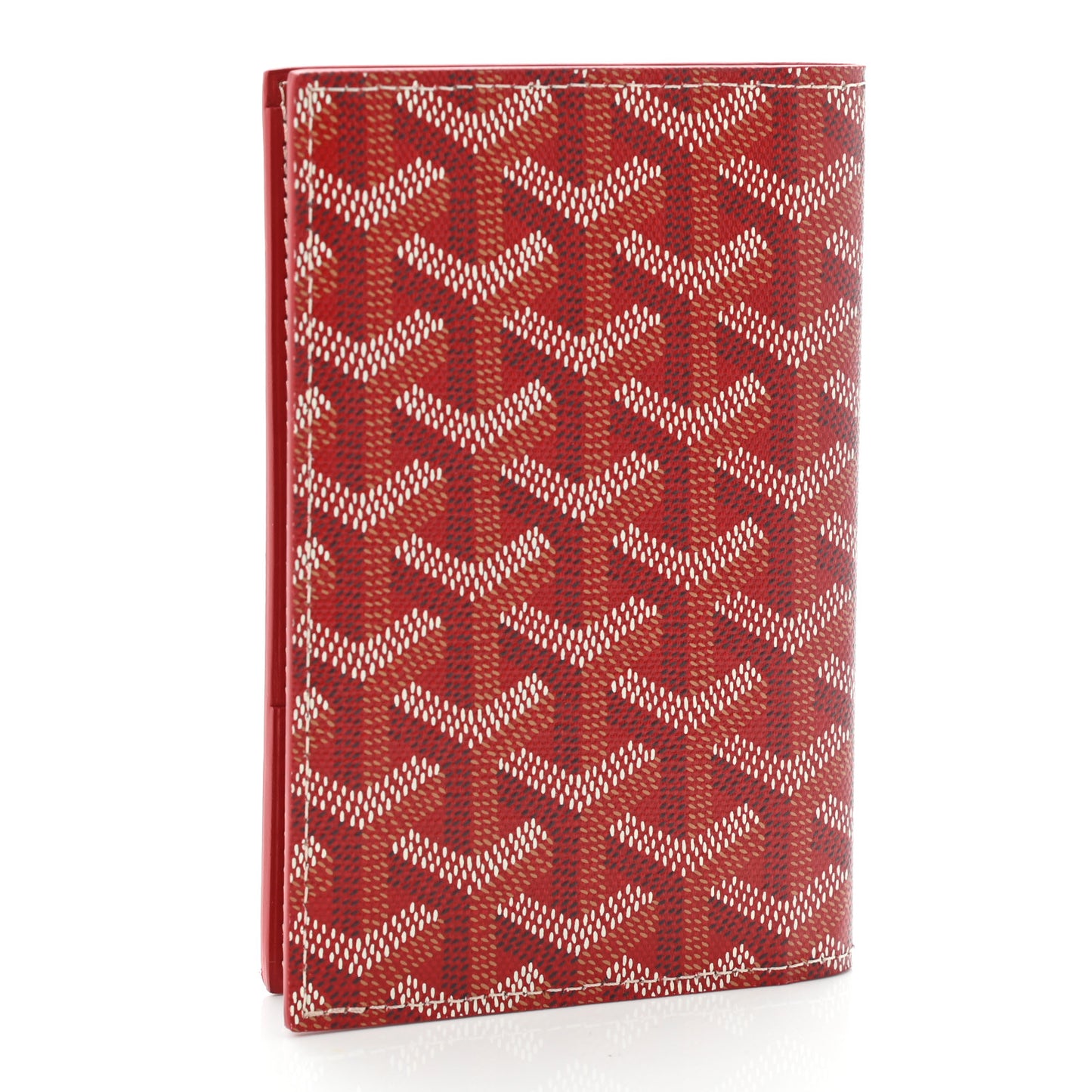 Goyardine Passport Wallet Red