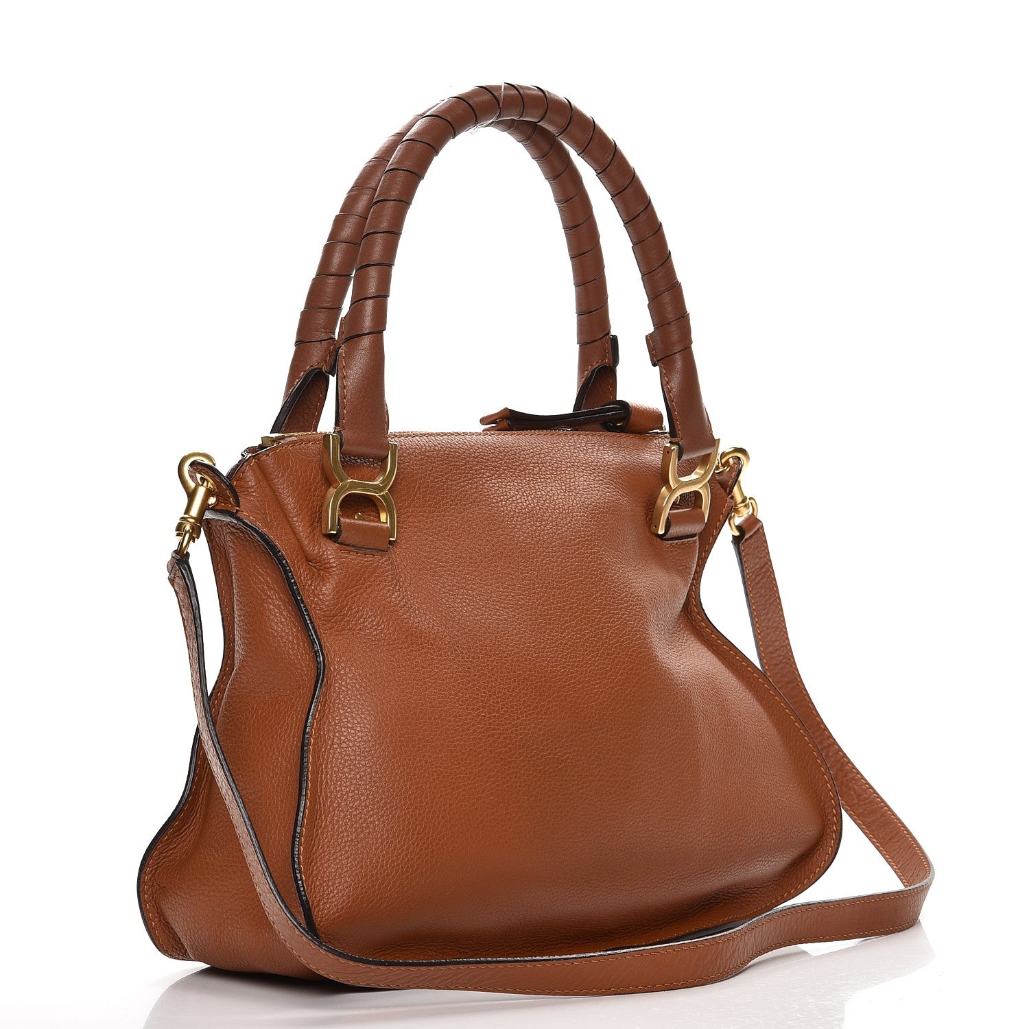 Chloe Calfskin Medium Marcie Satchel Tan 4 of 11