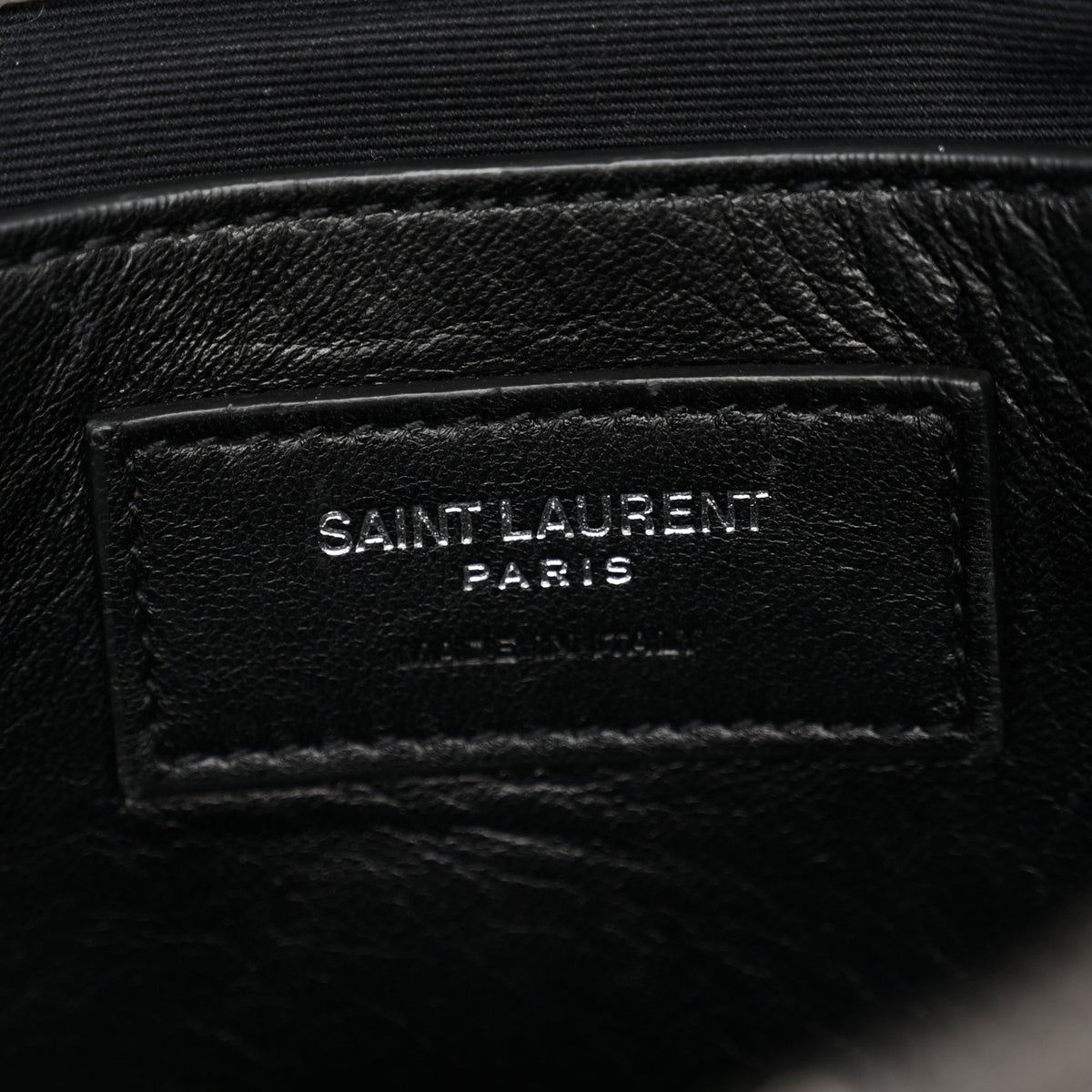 Saint Laurent Calfskin Crocodile Embossed Medium College Monogram Satchel Gray 6 of 11
