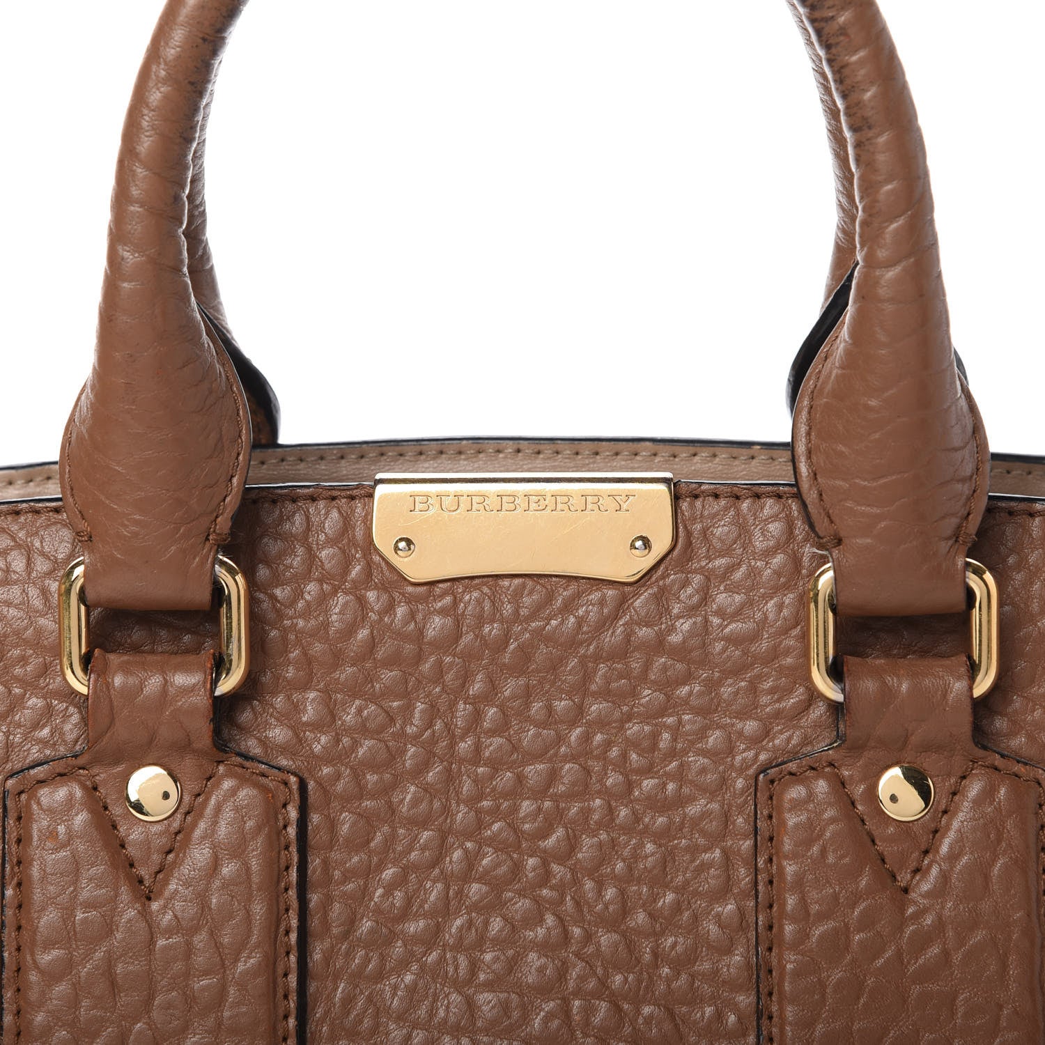 Burberry Signature Grain Small Clifton Bag Sepia Brown Honey 10 of 11