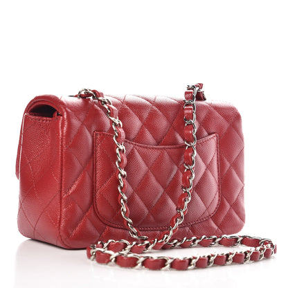 Chanel Caviar Quilted Mini Rectangular Flap Red 3 of 10