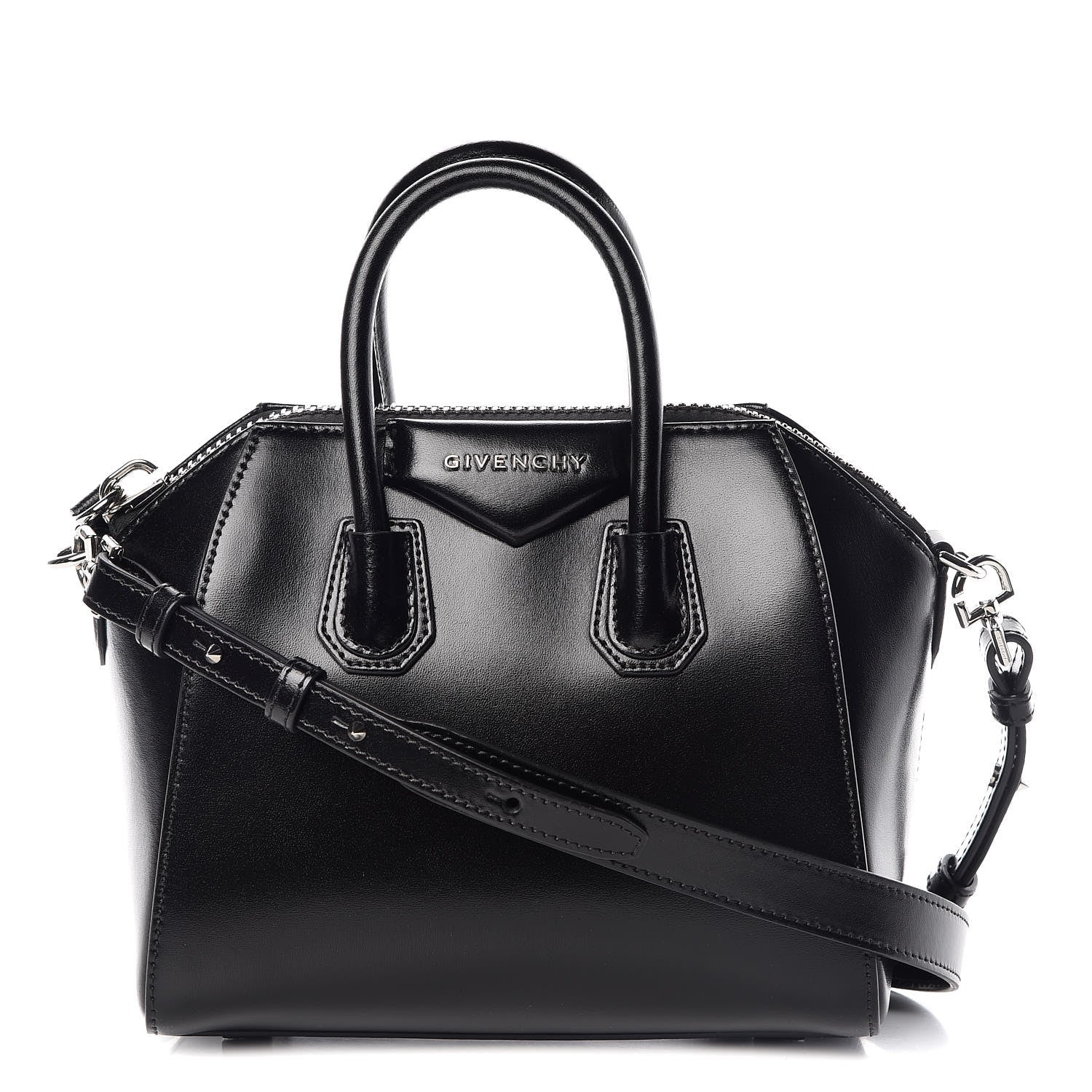 Givenchy Shiny Lord Calfskin Mini Antigona Black 1 of 9