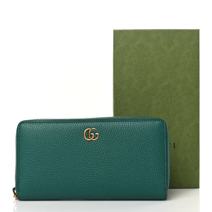 Gucci Piuma Calfskin Bamboo Double G Zip Around Wallet Emerald 8 of 8