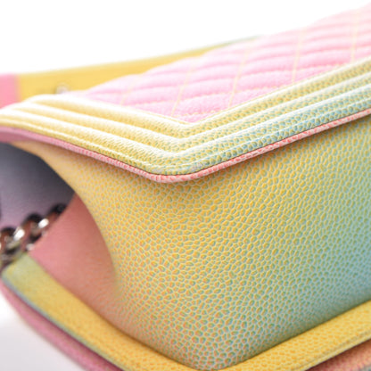 Chanel Caviar Quilted Medium Cuba Rainbow Boy Flap Multicolor 10 of 11