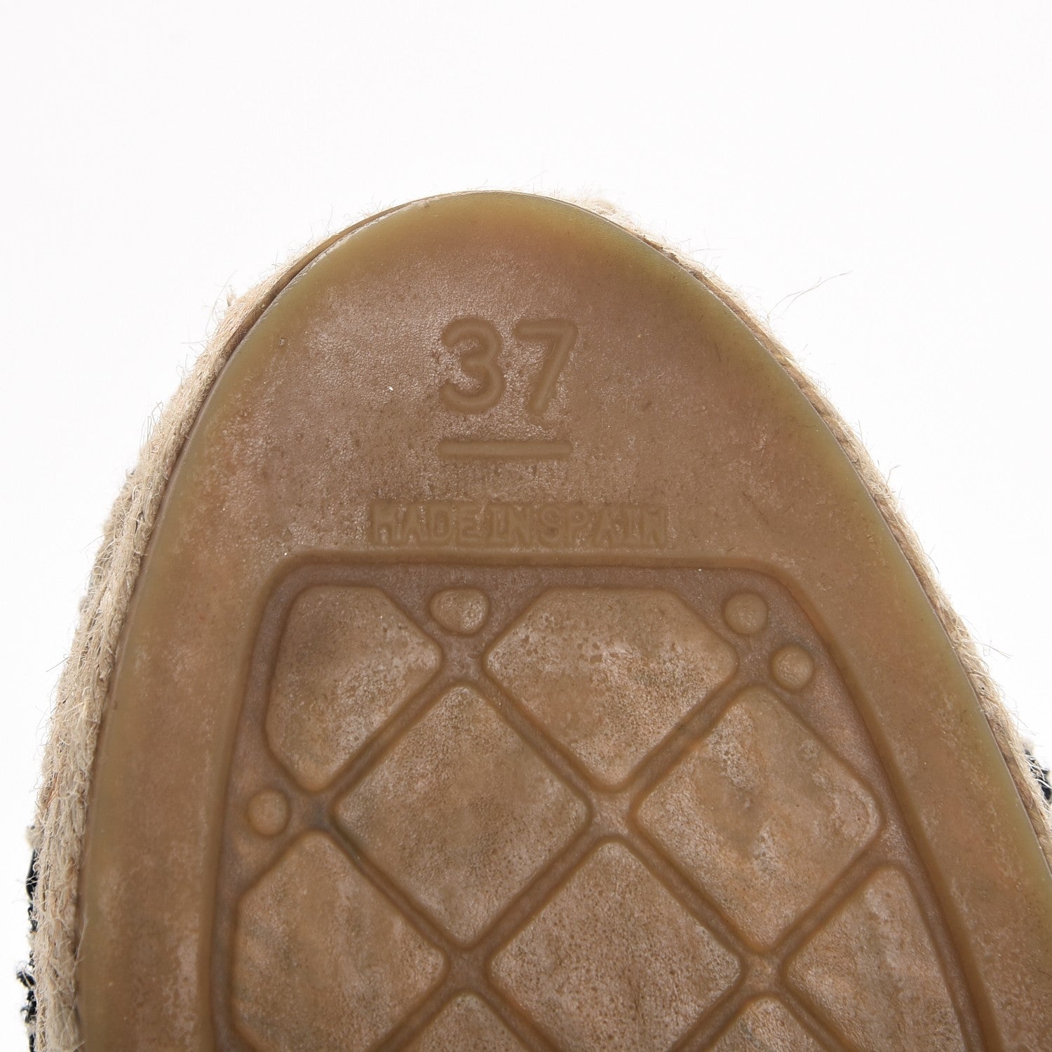 Chanel Tweed Patent CC Espadrilles 37 Black 6 of 9