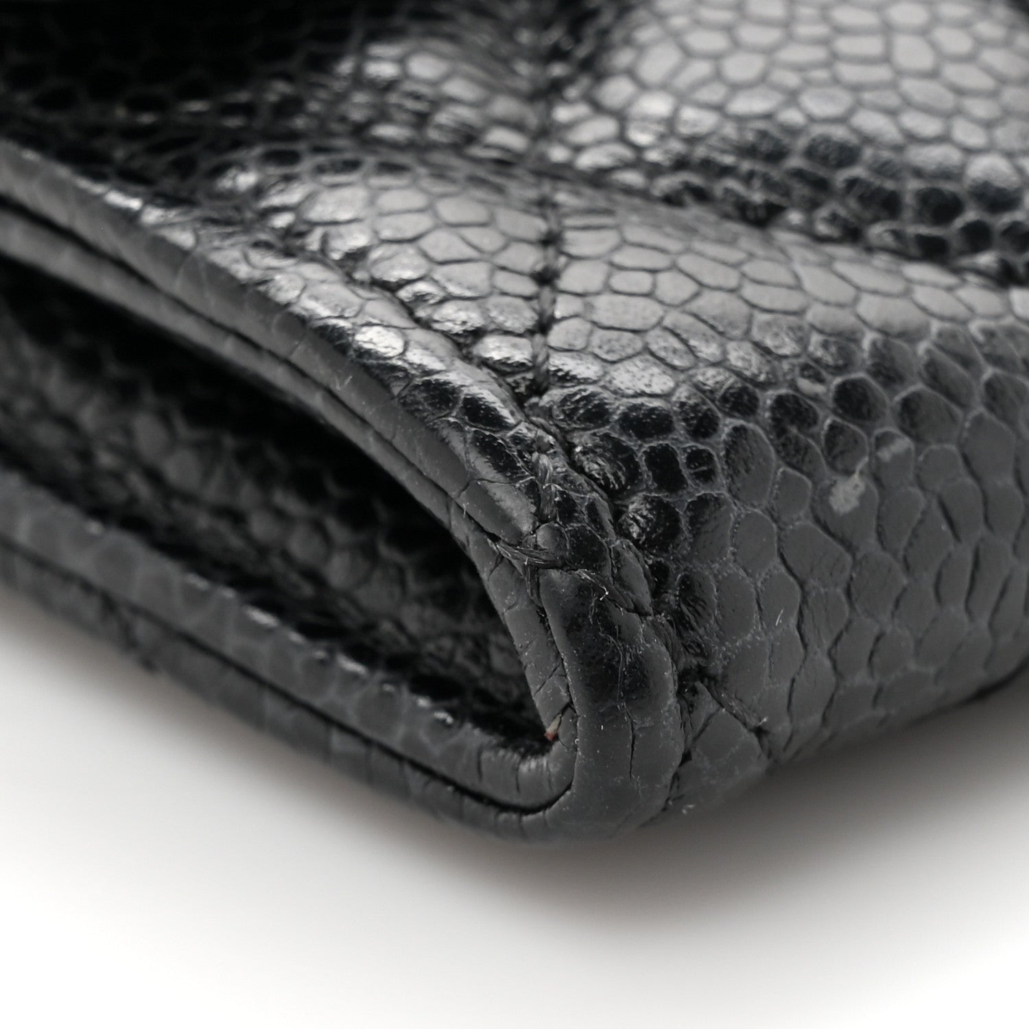 Chanel Caviar Quilted Flap Card Holder Wallet Black 9 of 9