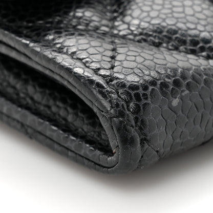 Chanel Caviar Quilted Flap Card Holder Wallet Black 9 of 9