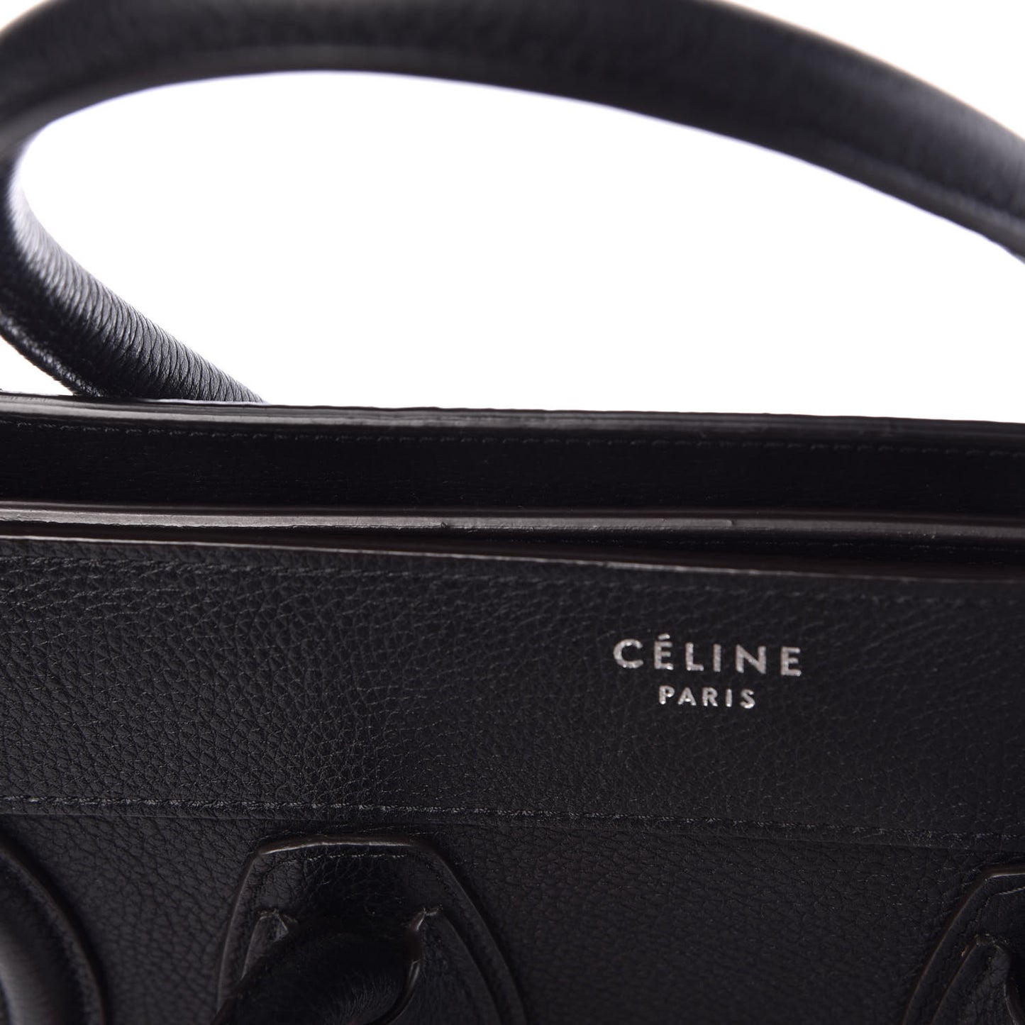 Drummed Calfskin Micro Luggage Black