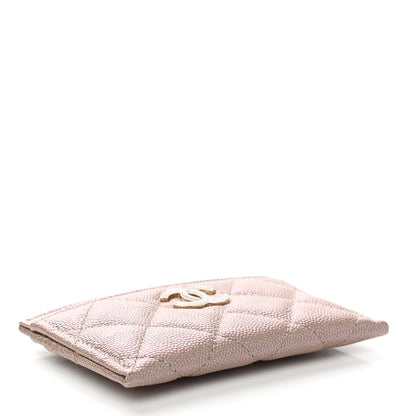Chanel Iridescent Caviar Quilted Card Holder Beige 4 of 10