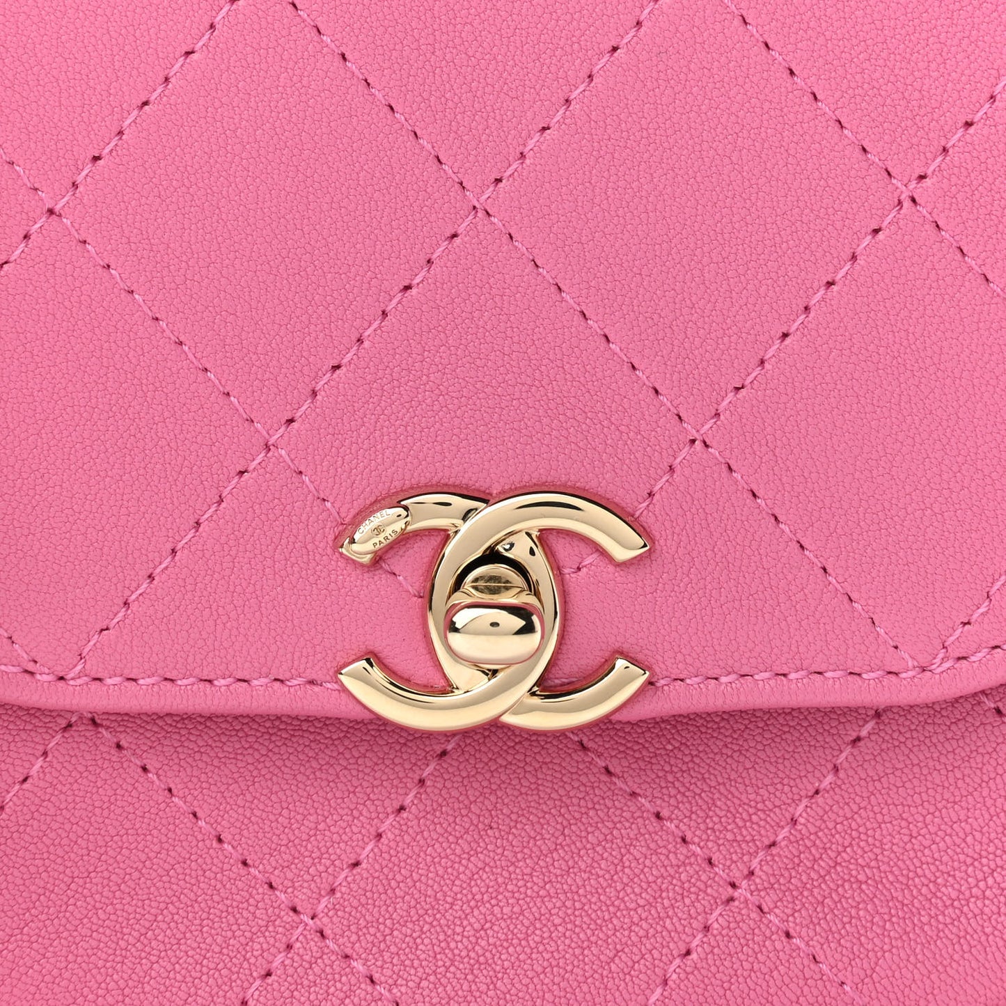 Goatskin Stitched Casual Trip Messenger Flap Pink
