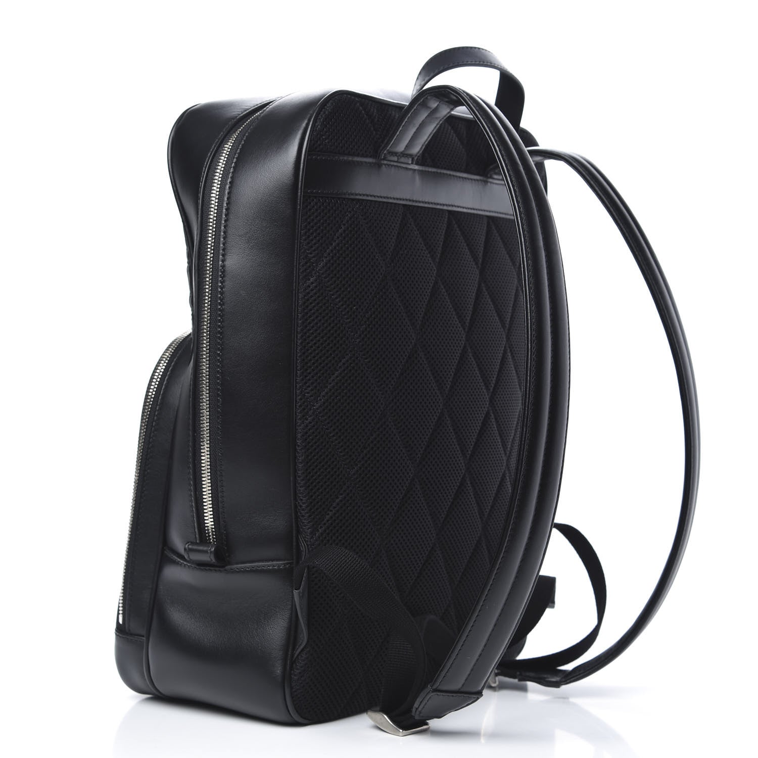 Gucci Calfskin Rhombus Backpack Black 2 of 9