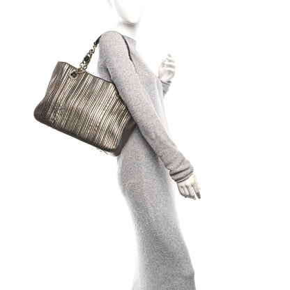 Bulgari Metallic Calfskin Monte Plisse Tote Bronze 2 of 9