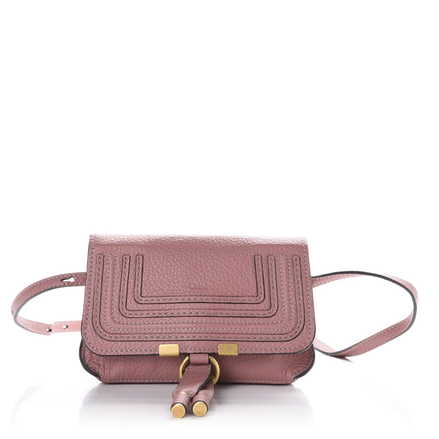 Calfskin Marcie Convertible Belt Bag Rusty Pink