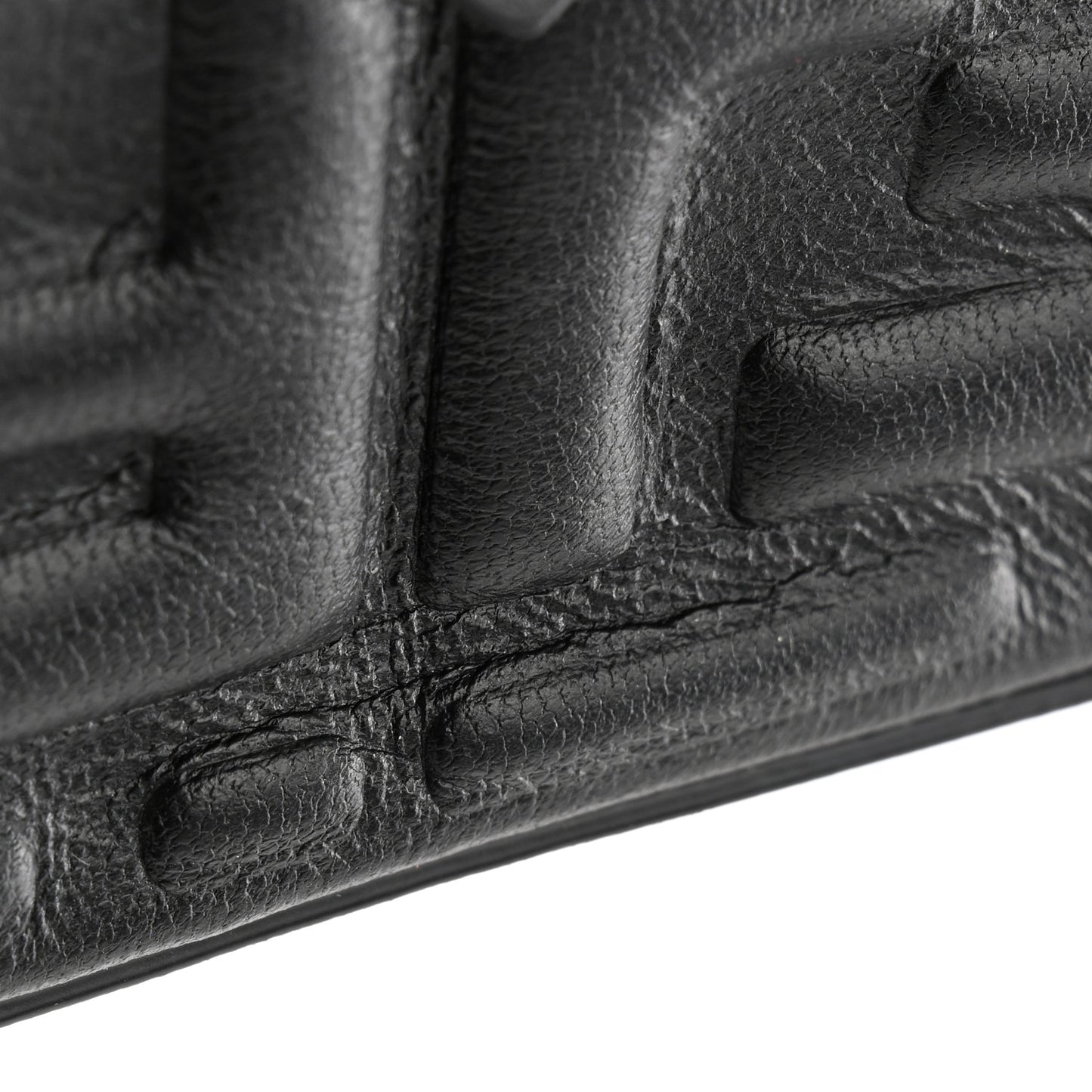 Nappa Matisse FF Embossed Nano Baguette Charm Black