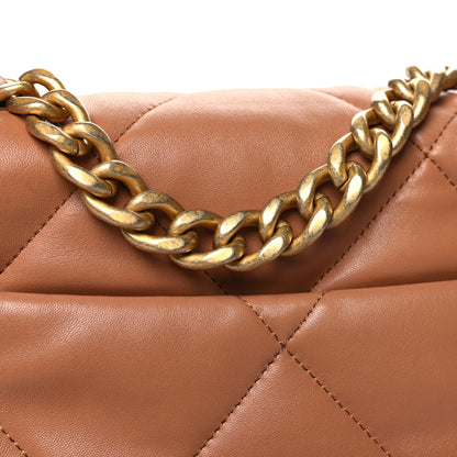 Chanel Lambskin Quilted Medium Chanel 19 Flap Brown 11 of 11