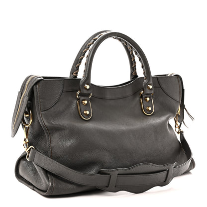 Balenciaga Chevre Gold Metallic Edge Hardware City Gris Acier 4 of 11