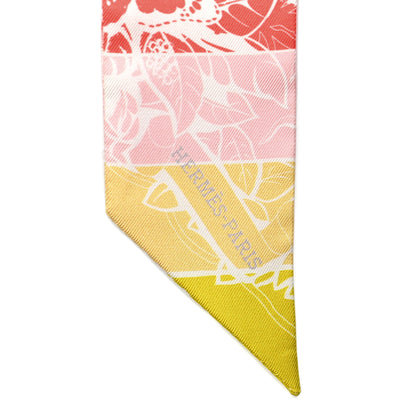 Hermes Silk Jungle Love Rainbow Twilly Vert Rose Jaune Fluo 2 of 3